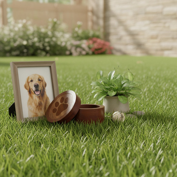 Pet Memorial Wood Urn – Timeless Pet Urn Keepsake to Honor Your Beloved Companion