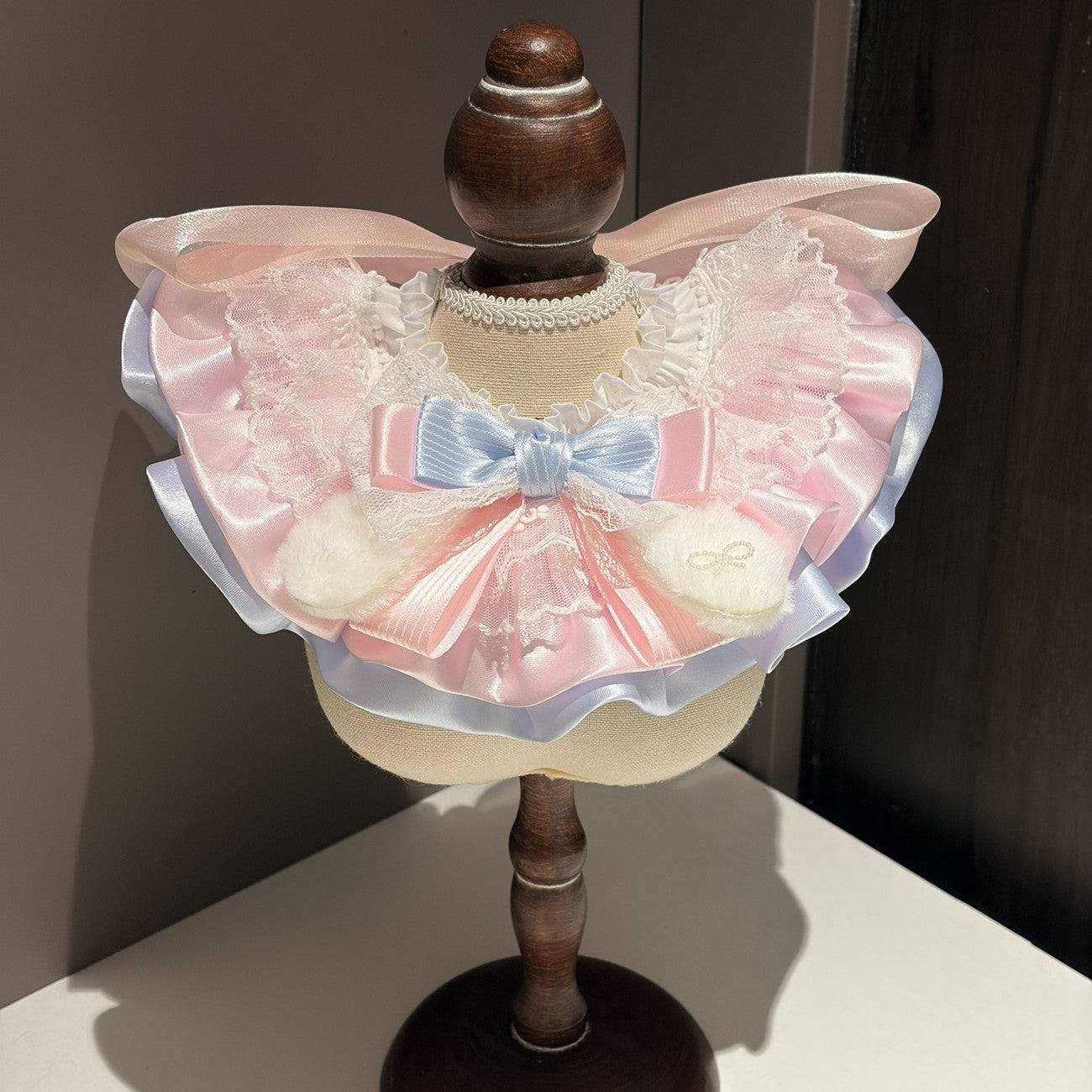 Handmade Cute Bow Princess Pet Bib Bandana Adjustable Pet Neck Collar Saliva Towel Fashion Decor Accessory For Dog Cat Ideal For Wedding Holiday Photography