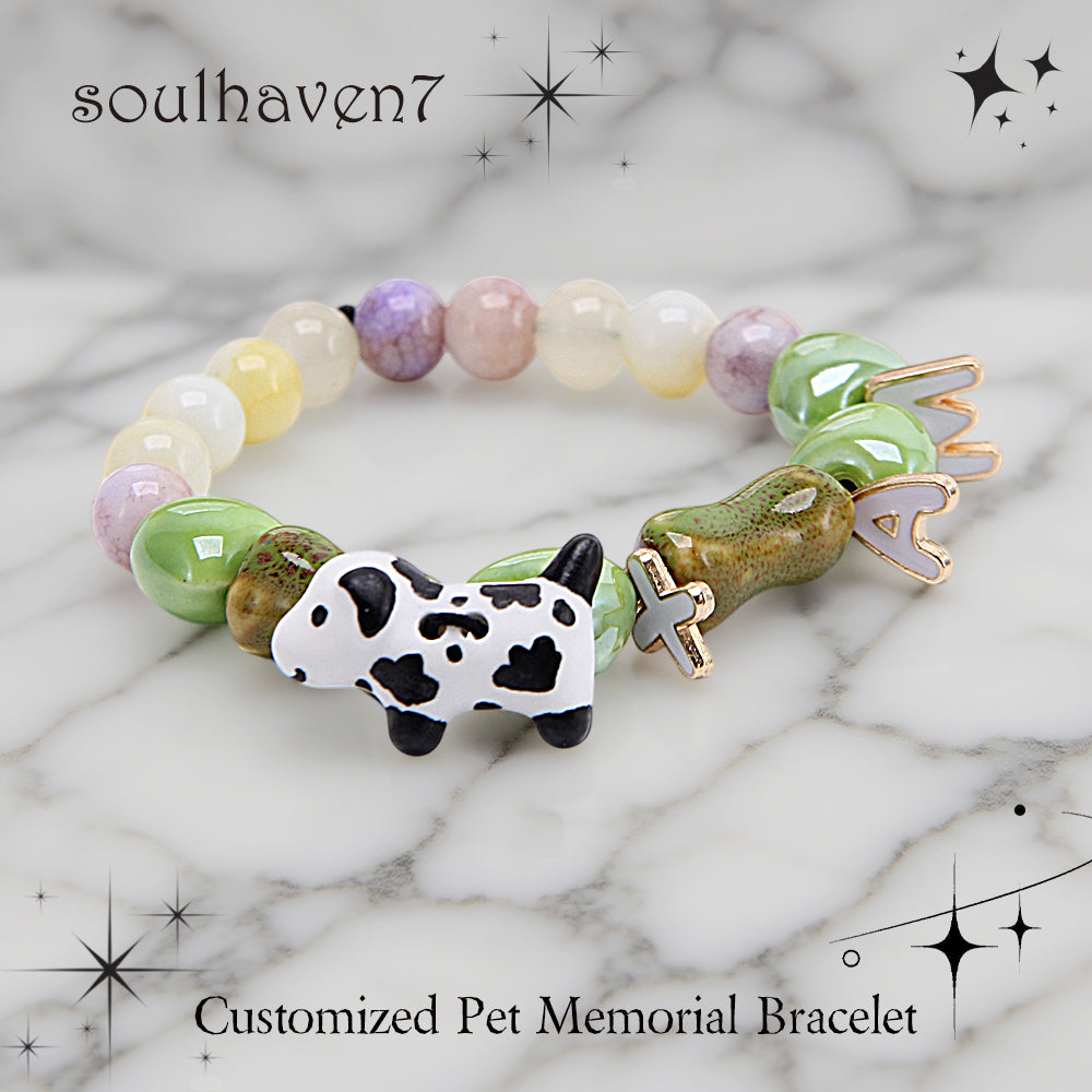 Personalized Pet Memorial Bracelet – Custom Animal Beads | Pet Loss Keepsake Gift
