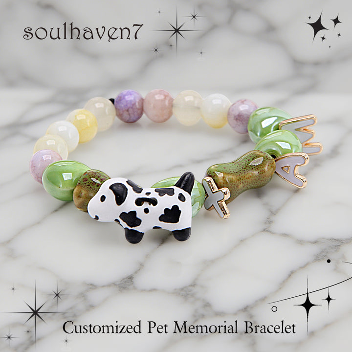Personalized Pet Memorial Bracelet – Custom Animal Beads | Pet Loss Keepsake Gift