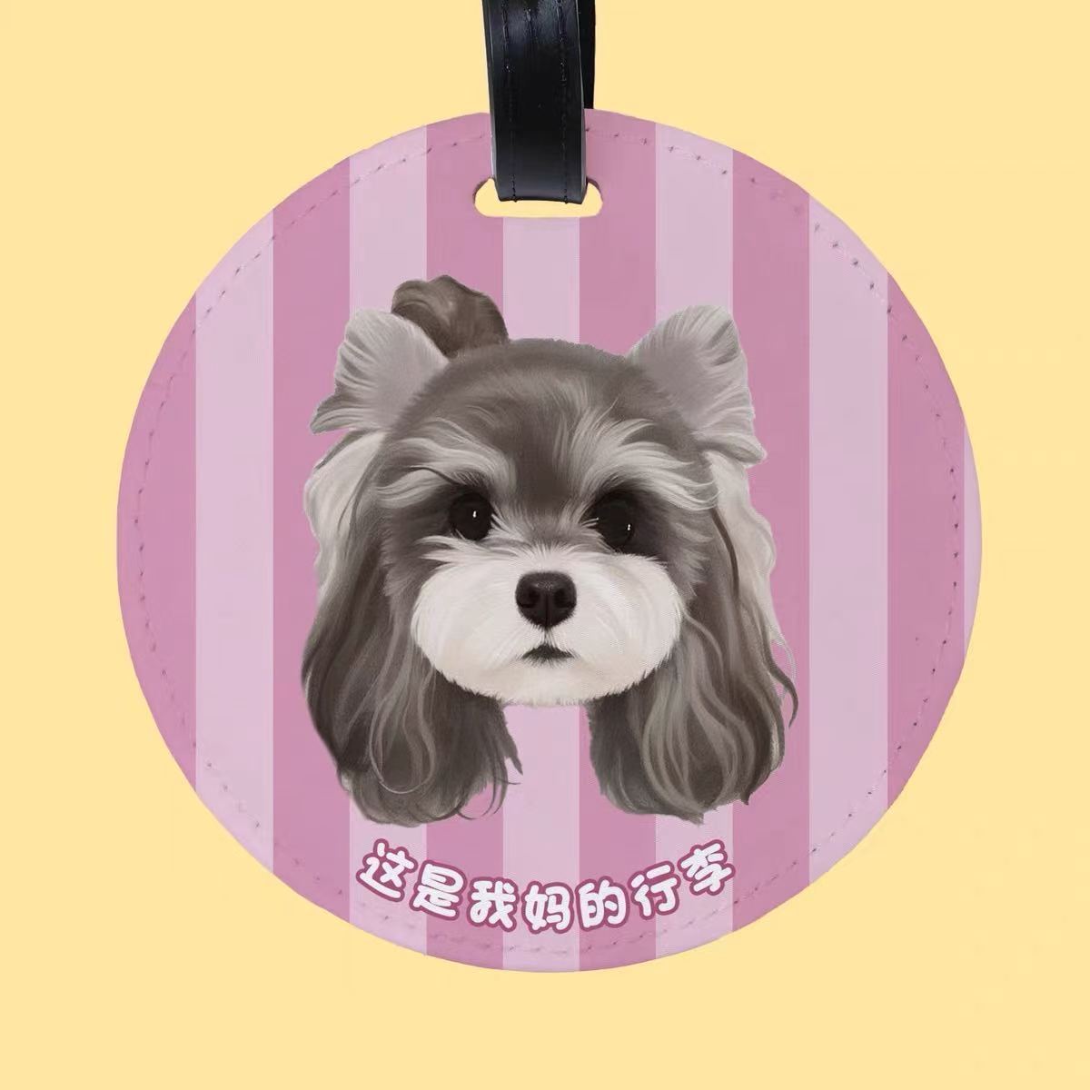 Custom Pet Luggage Tag Travel Boarding Pass Cat Dog Accessory Gift Bag Charm Creative Gift Diy
