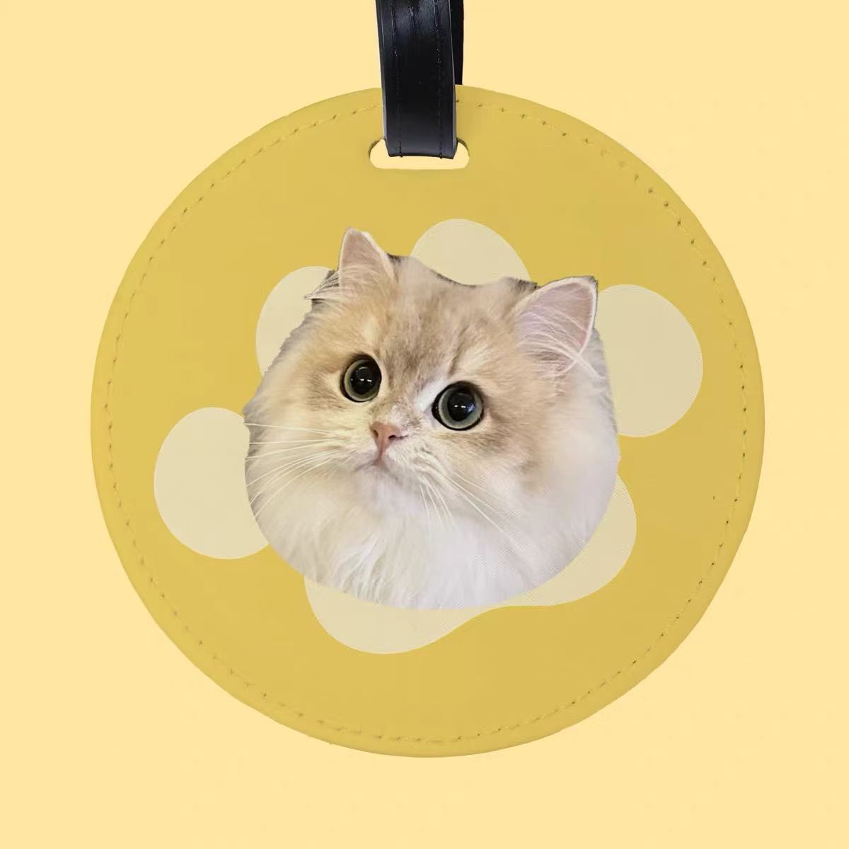 Custom Pet Luggage Tag Travel Boarding Pass Cat Dog Accessory Gift Bag Charm Creative Gift Diy
