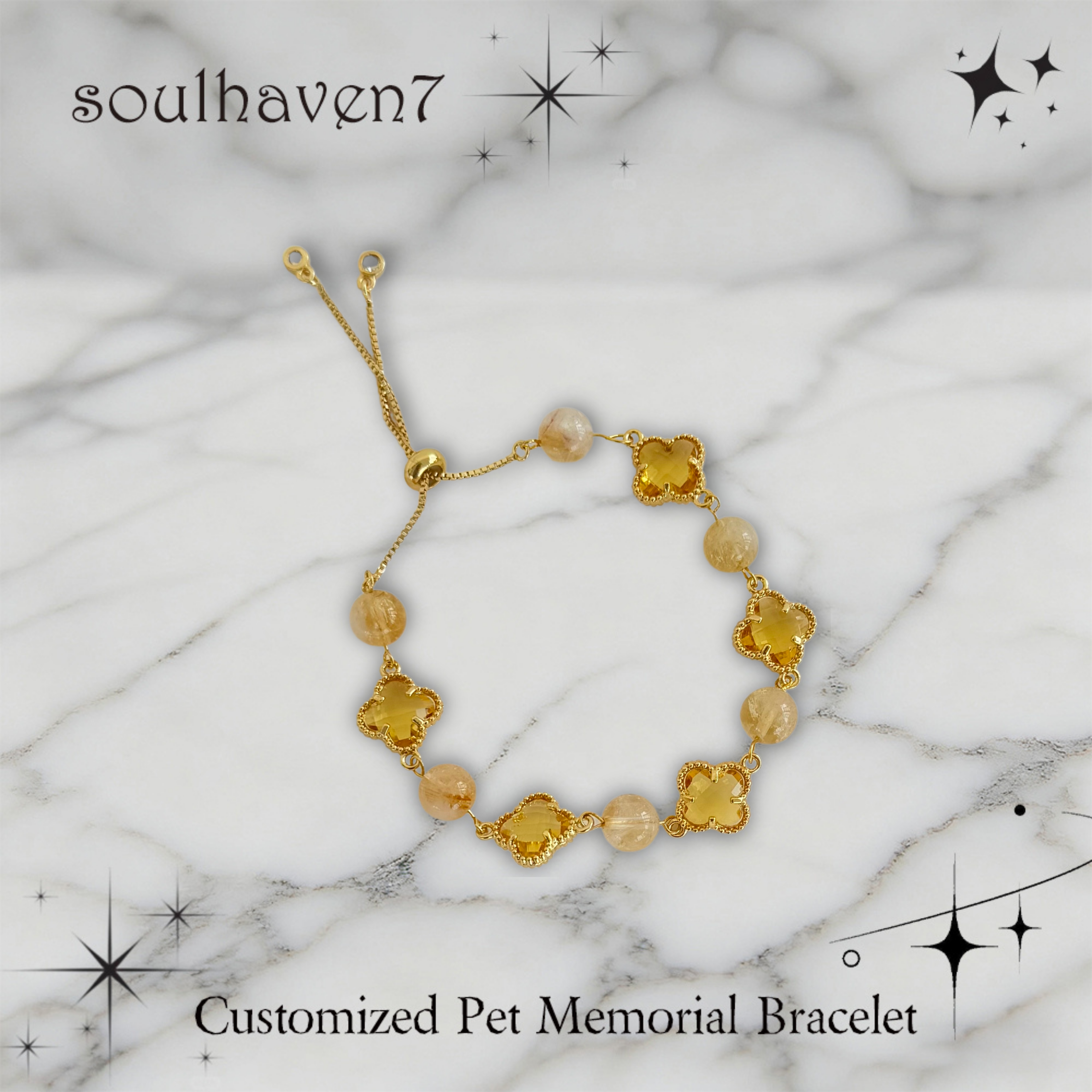 adjustable pull pet memorial bracelet