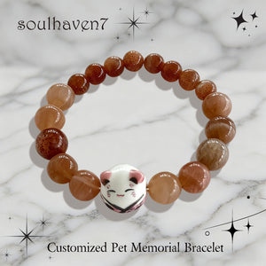 Pet memrorial crystal bracelet 