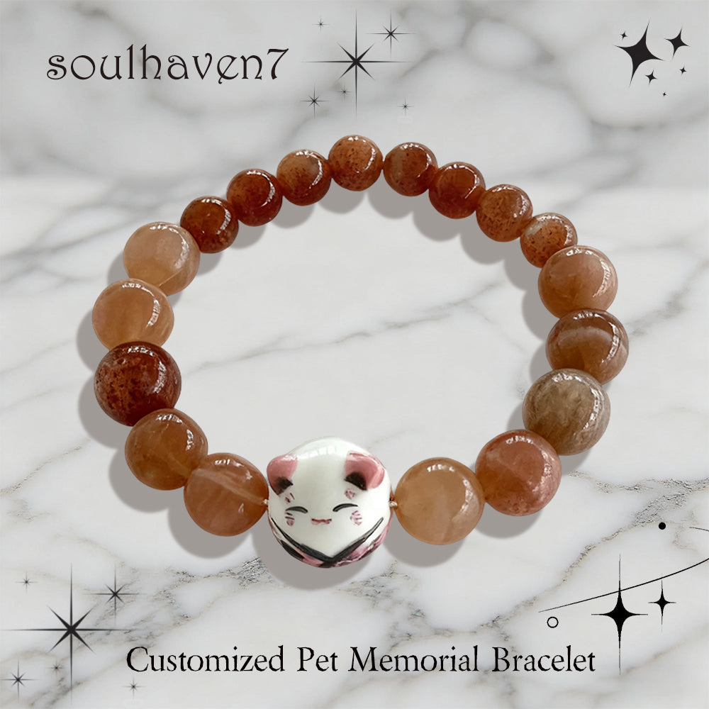 Pet memrorial crystal bracelet 