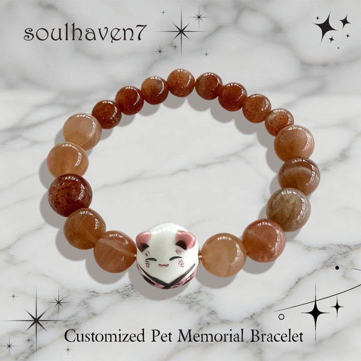 Pet memrorial crystal bracelet 