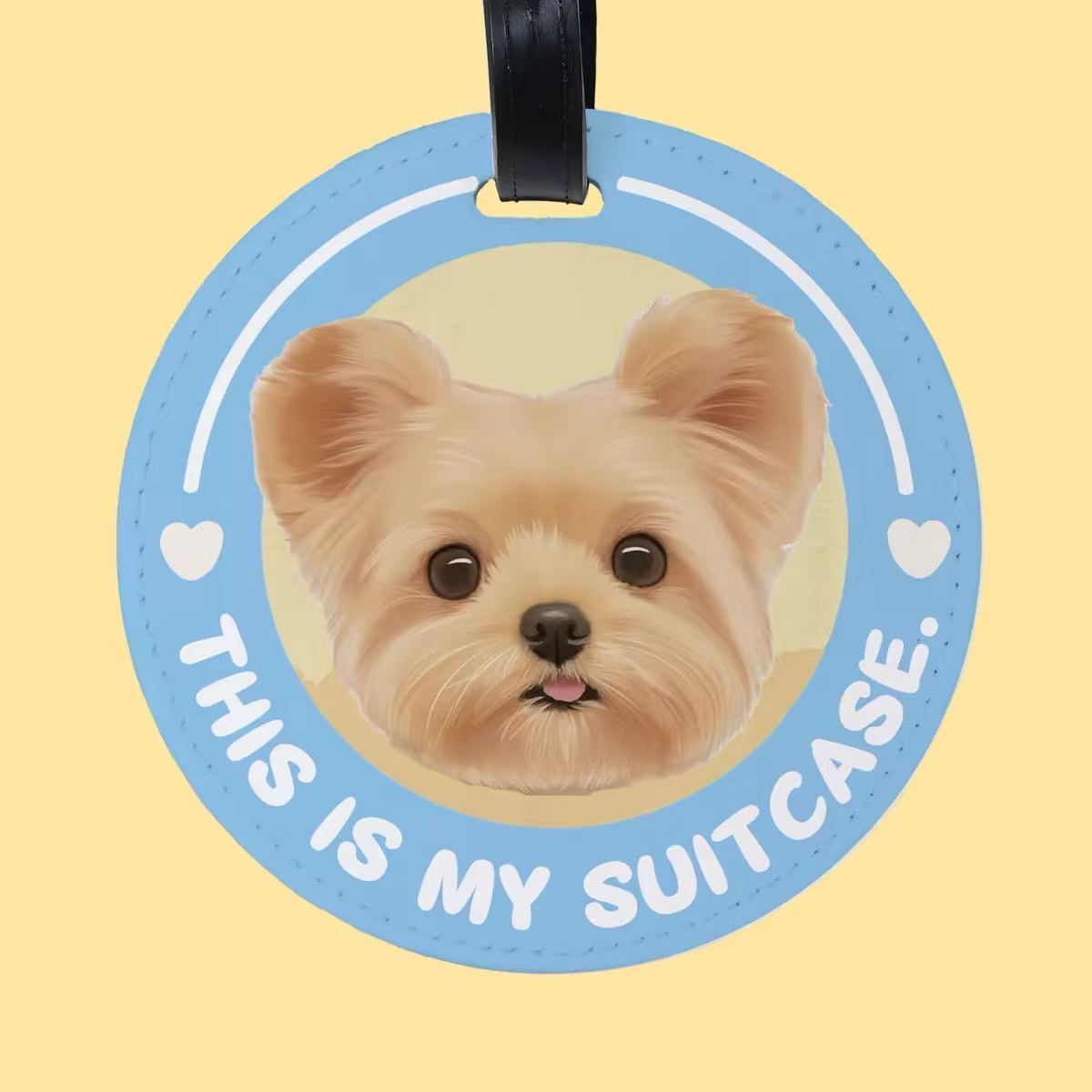 Custom Pet Luggage Tag Travel Boarding Pass Cat Dog Accessory Gift Bag Charm Creative Gift Diy