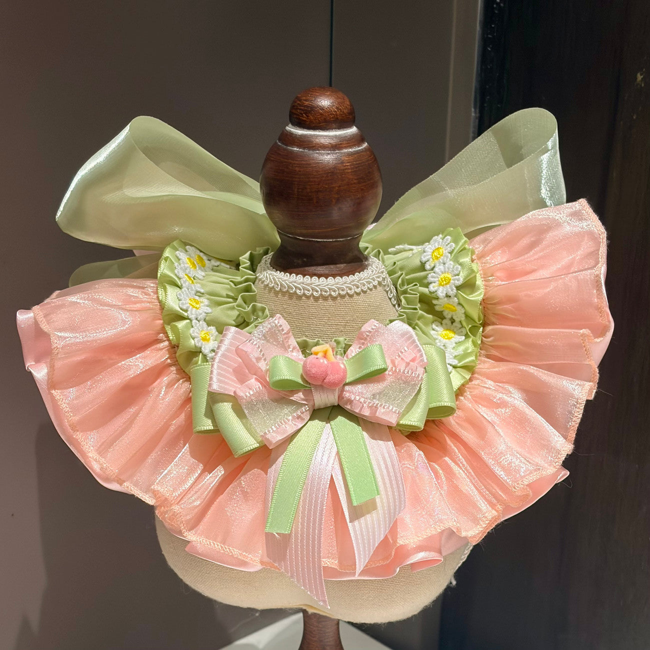 Handmade Cute Bow Princess Pet Bib Bandana Adjustable Pet Neck Collar Saliva Towel Fashion Decor Accessory For Dog Cat Ideal For Wedding Holiday Photography