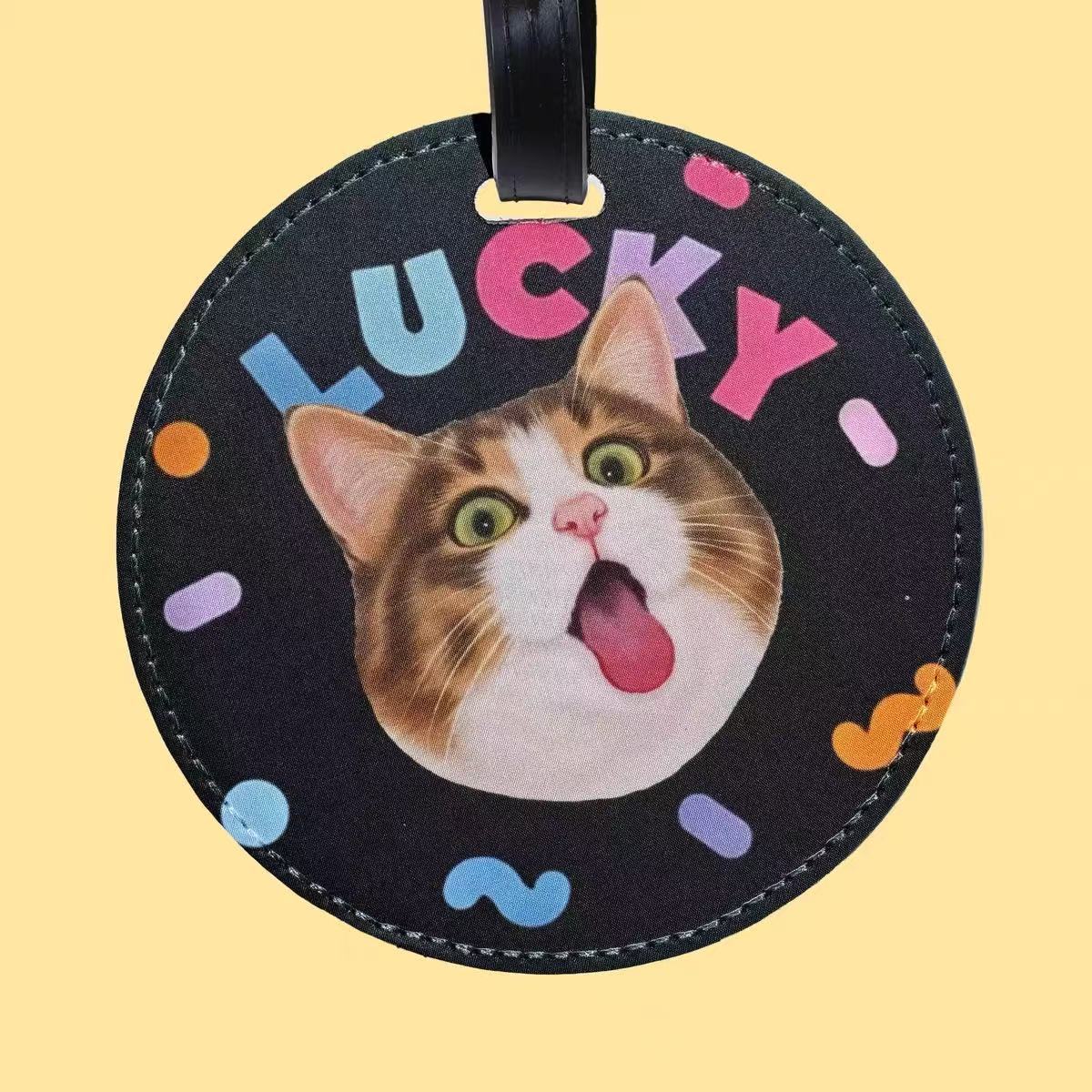 Custom Pet Luggage Tag Travel Boarding Pass Cat Dog Accessory Gift Bag Charm Creative Gift Diy