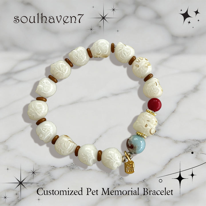 Personalized Pet Memorial Bodhi Bracelets--Commemorate Beloved Pet Loss