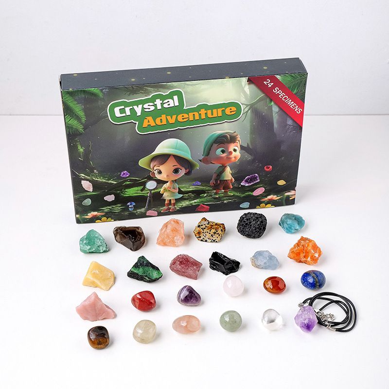 Kids Birthday Gift Crystal Blind Box Hole Punch Draw Toy Boys Girls Gemstone Rough Stone For Elementary Students