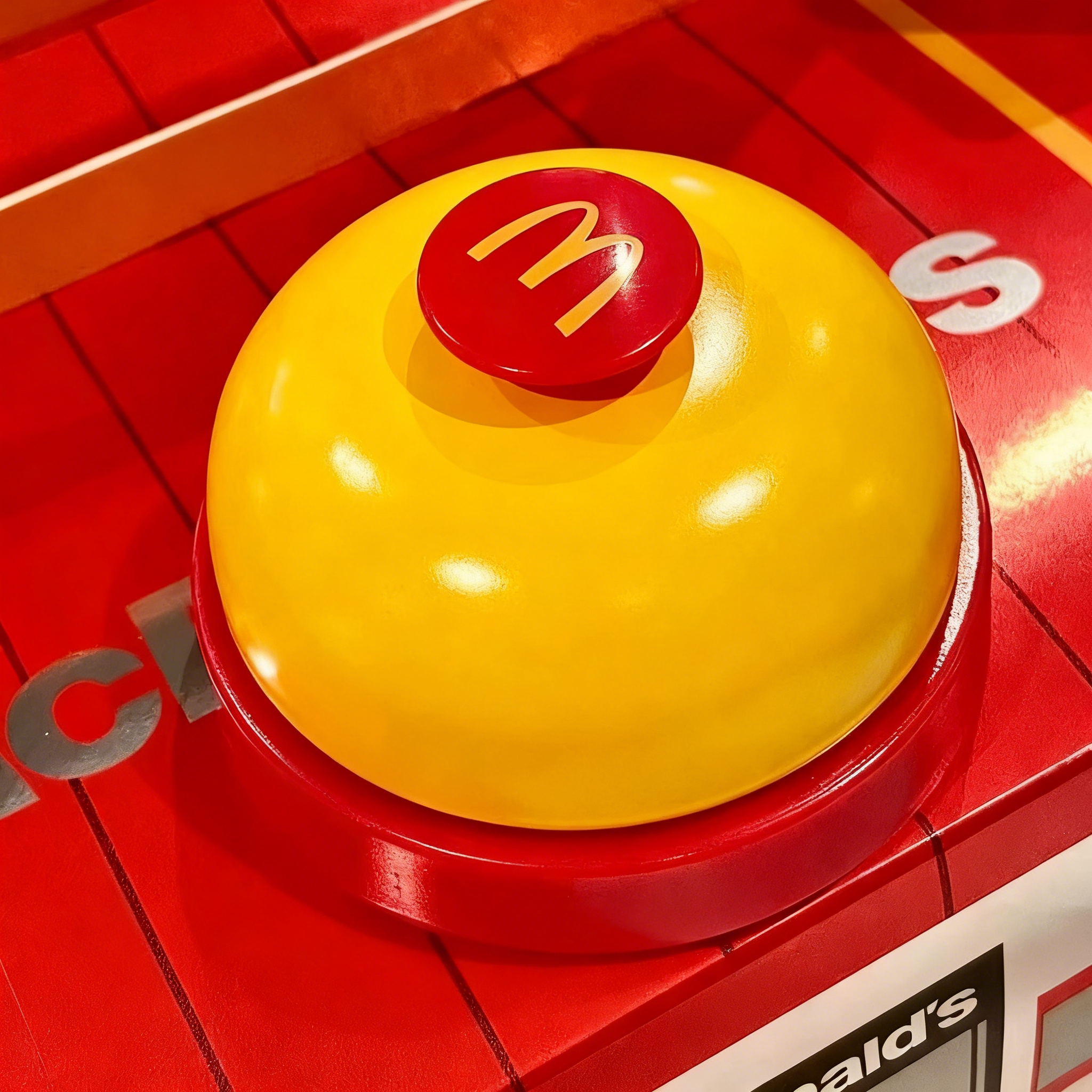 【 Buy 1, Get 2 Free! 😍】 Fun McDonald's Iron Pet Food Storage Bucket in Red - With Sealing Gasket to Prevent Moisture and Keep Pets from Opening. 6-10L Large Capacity