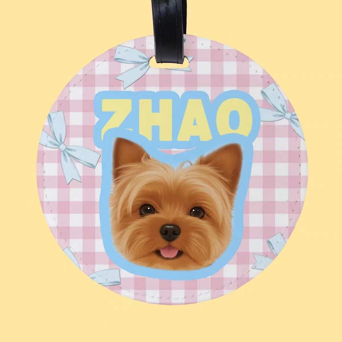 Custom Pet Luggage Tag Travel Boarding Pass Cat Dog Accessory Gift Bag Charm Creative Gift Diy