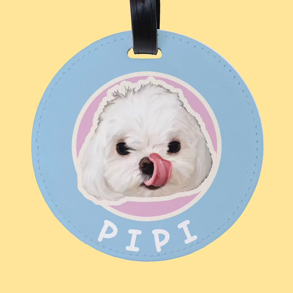 Custom Pet Luggage Tag Travel Boarding Pass Cat Dog Accessory Gift Bag Charm Creative Gift Diy