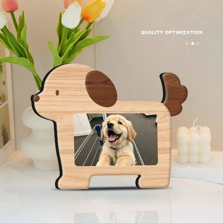 Custom Pet Photo Tabletop Frame For Dog And Cat Pet Memorial Picture Display For Living Room Tv Stand Decor