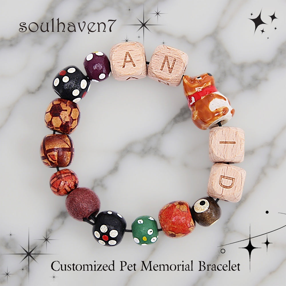 Pet Loss Memorial Bracelets - Custom Engraved, Paw Print & Rainbow Bridge Designs