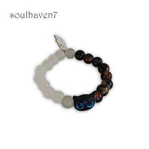Halloween cat remembrance bracelet gift