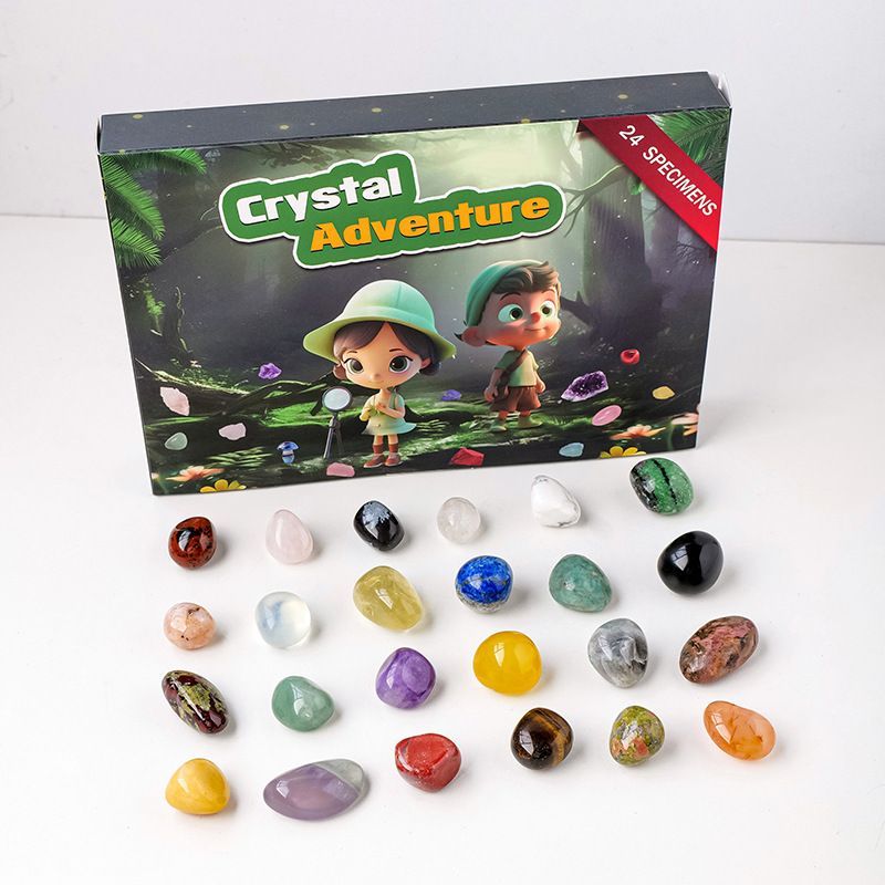 Kids Birthday Gift Crystal Blind Box Hole Punch Draw Toy Boys Girls Gemstone Rough Stone For Elementary Students