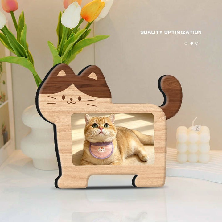 Custom Pet Photo Tabletop Frame For Dog And Cat Pet Memorial Picture Display For Living Room Tv Stand Decor