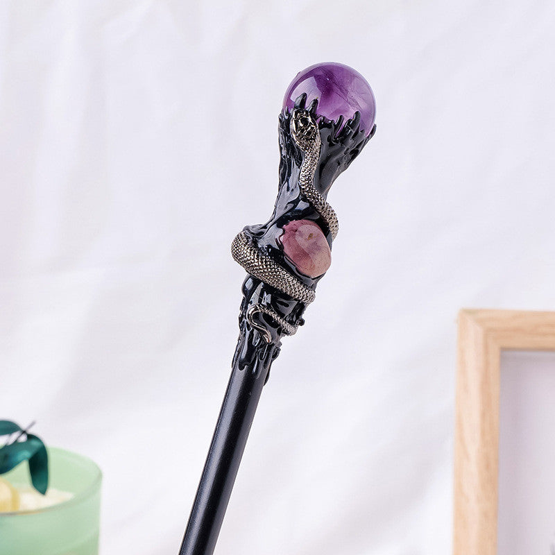 Magic Crystal Fairy Wand, Halloween Party Prop, Must‑Have for Princess and Witch Role‑Play Cosplay