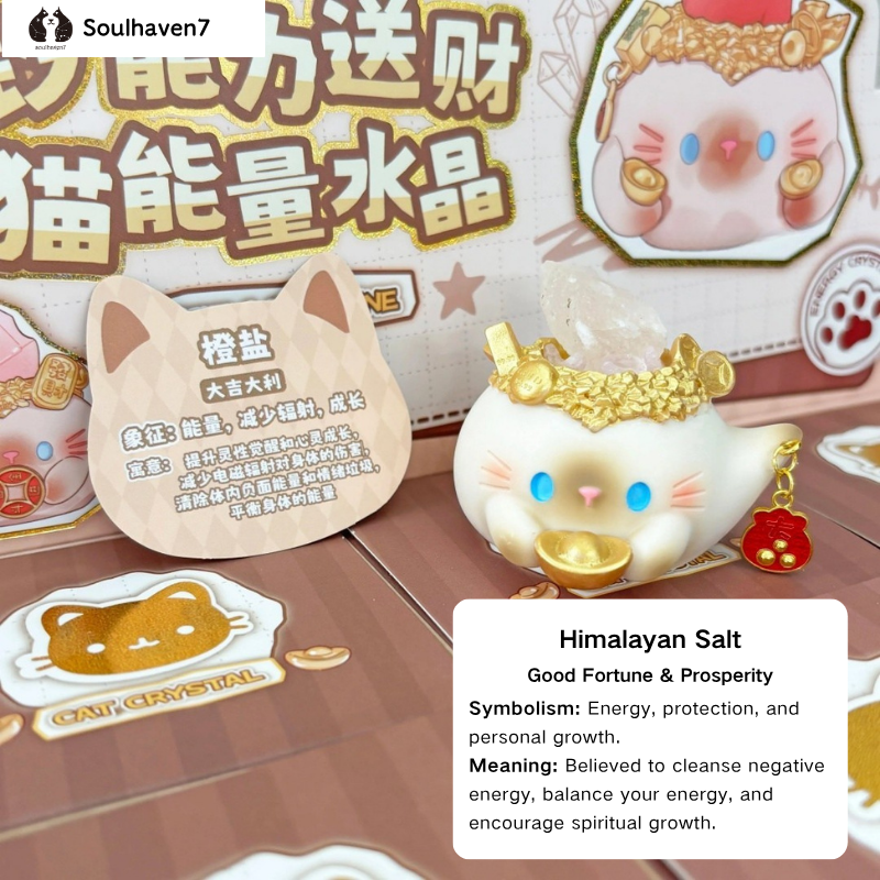 Lucky Maneki Neko Energy Crystal Blind Box Wealth Attracting Cute Mini Bean Figurine Good Luck Desktop Ornament Gift For Women Girls