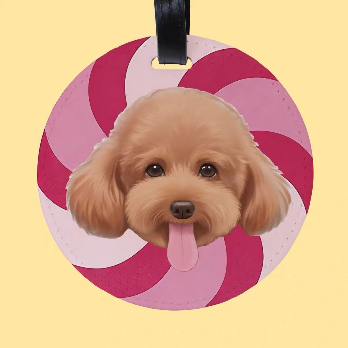 Custom Pet Luggage Tag Travel Boarding Pass Cat Dog Accessory Gift Bag Charm Creative Gift Diy