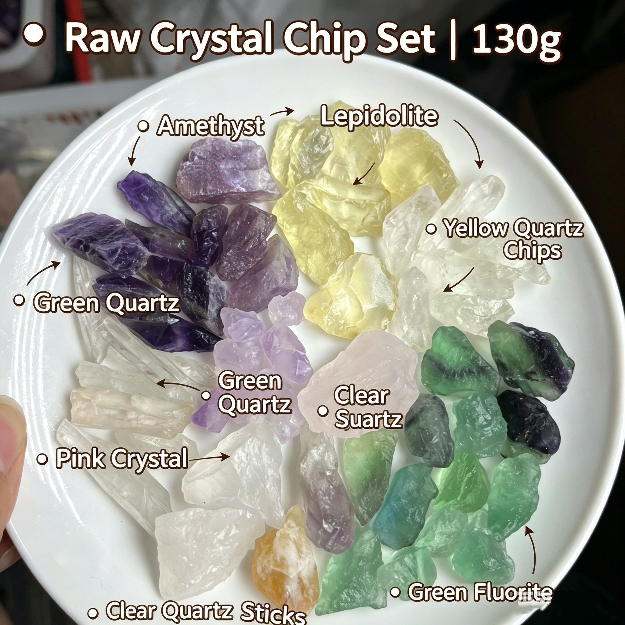 Mixed Natural Crystal Rough Chips 130g 1‑3cm Bulk Raw Gemstone Pieces Not For Handmade Crafts Fish Tank Ornament