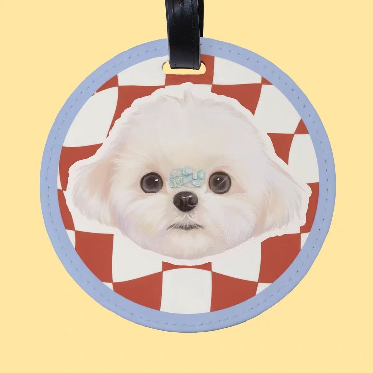 Custom Pet Luggage Tag Travel Boarding Pass Cat Dog Accessory Gift Bag Charm Creative Gift Diy