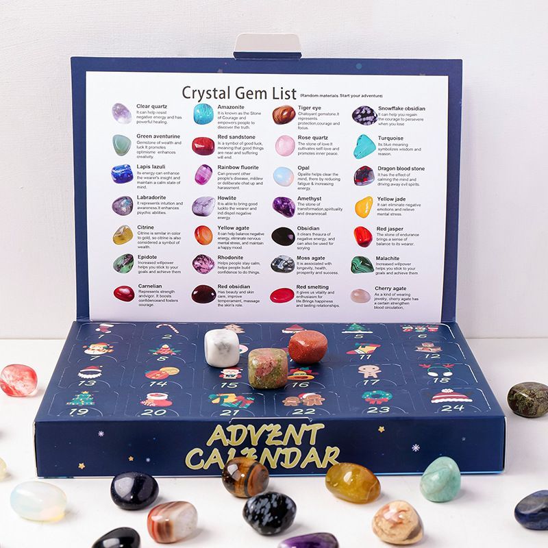Kids Birthday Gift Crystal Blind Box Hole Punch Draw Toy Boys Girls Gemstone Rough Stone For Elementary Students