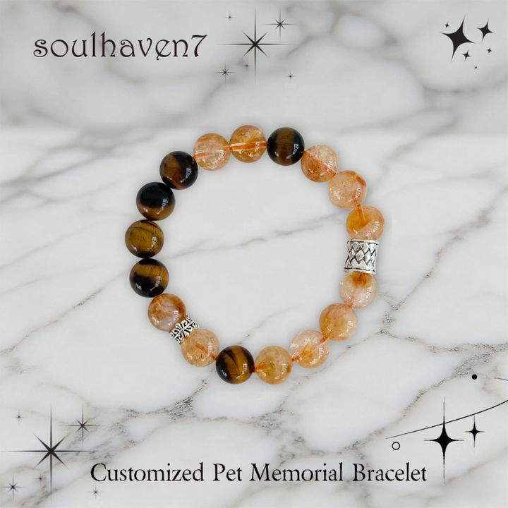 energy crystal pet memorial bracelet
