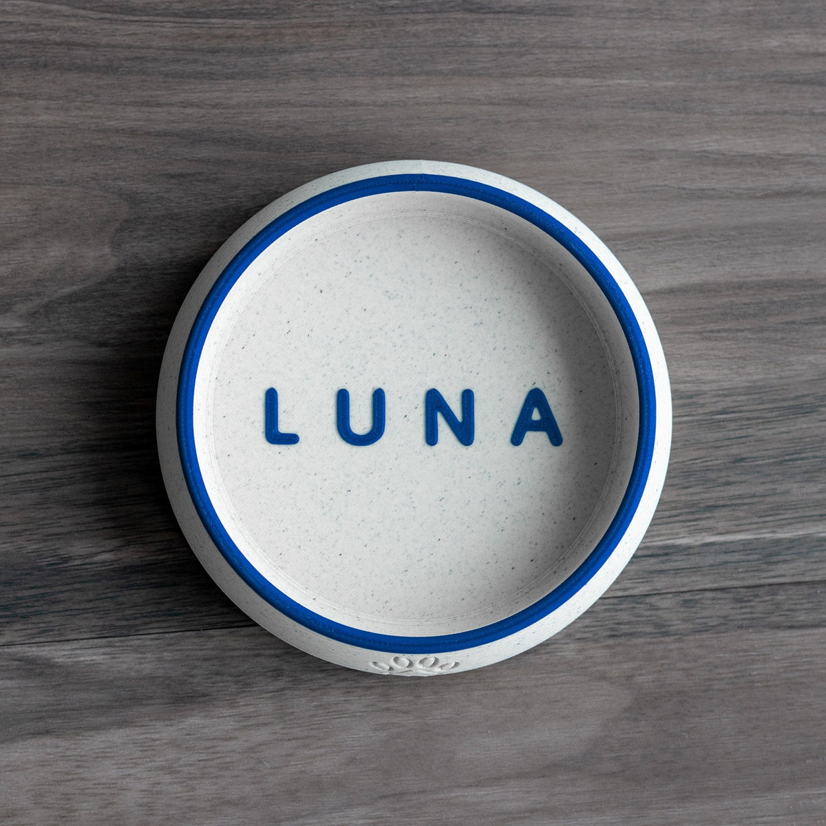 Pet Bowl For Cats And Dogs Pla Plastic Faux Marble Custom Name Birthday Memorial Gift Food And Water Feeding Bowl