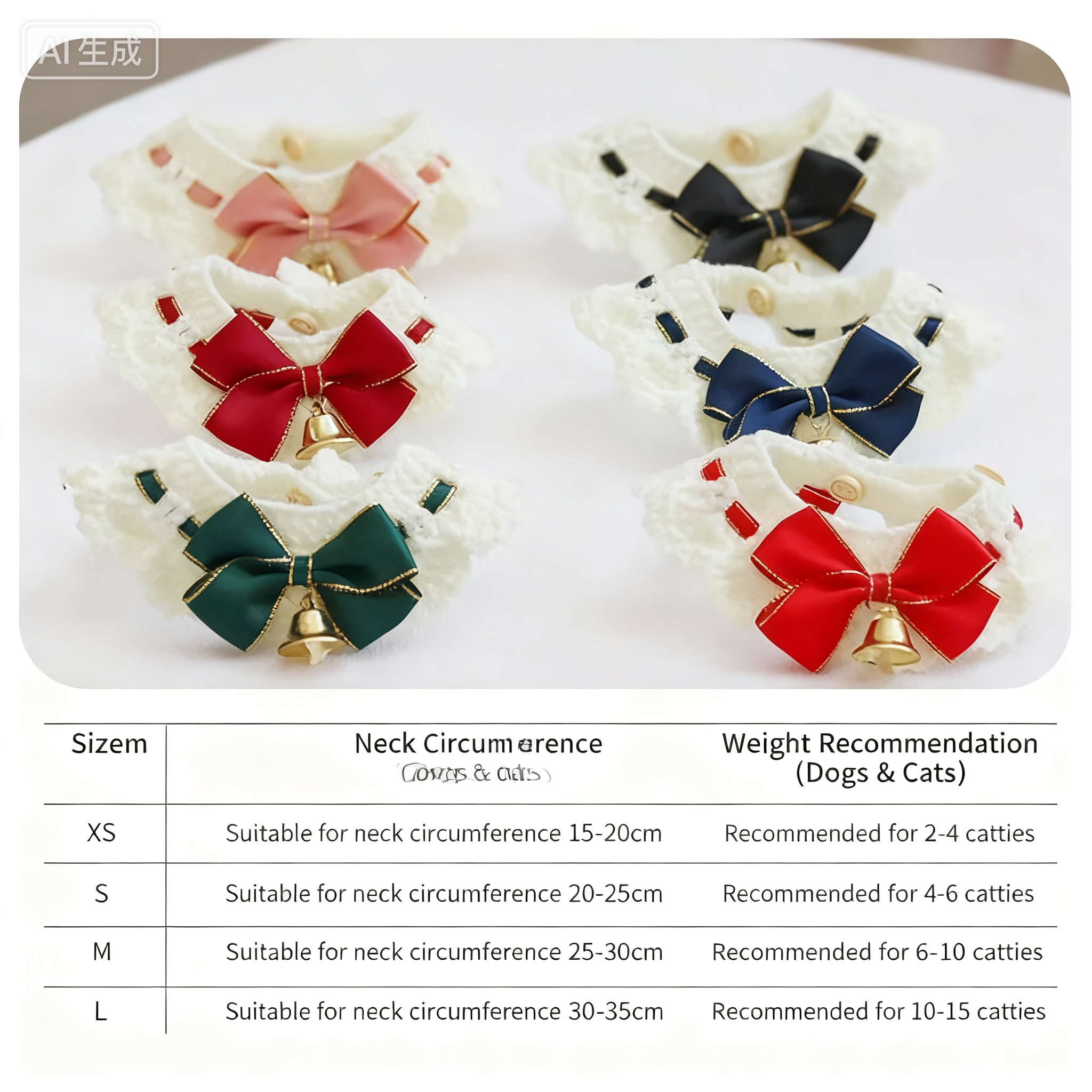 Festive Christmas Cat Collar: Elegant Lace Bow + Cute Jingle Bell, Perfect Holiday Decoration for Your Beloved Cat