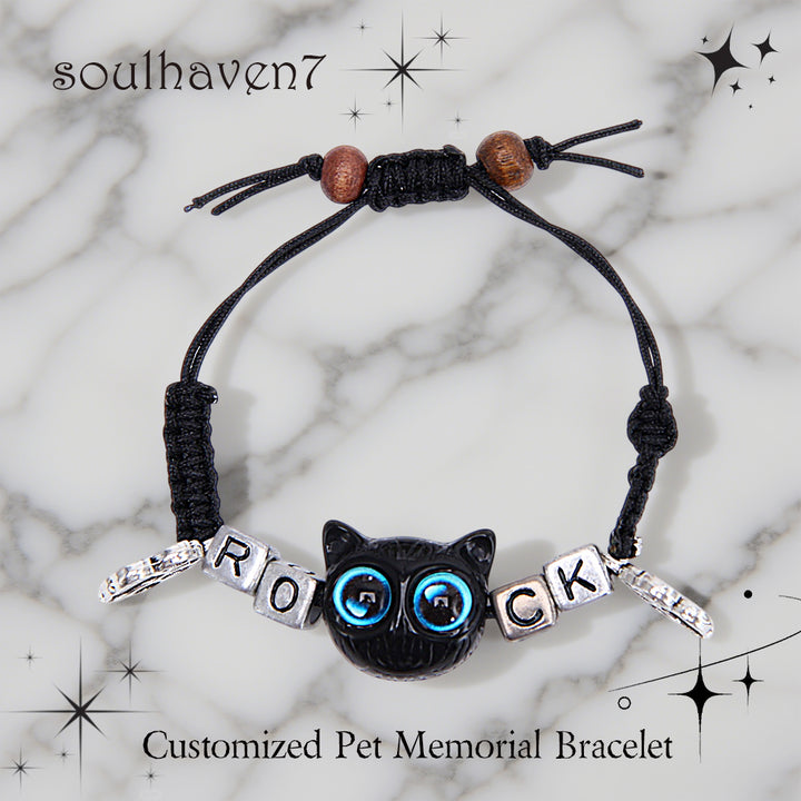 Pet Memorial Bracelet - Customized Beaded Bracelet with Paw Pendant | Honor Your Beloved Pet Lose Pet Gifts for You and Your Friends