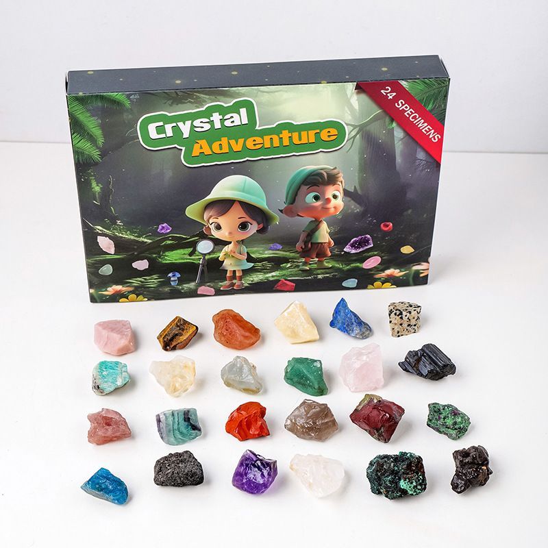 Kids Birthday Gift Crystal Blind Box Hole Punch Draw Toy Boys Girls Gemstone Rough Stone For Elementary Students