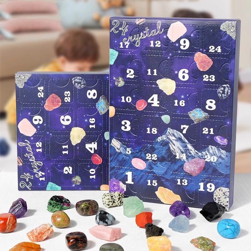 Kids Birthday Gift Crystal Blind Box Hole Punch Draw Toy Boys Girls Gemstone Rough Stone For Elementary Students