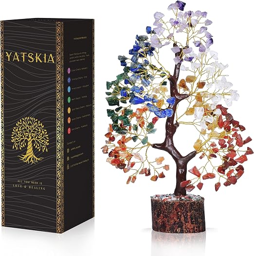 7 Chakra Tree of Life - Crystals and Healing Stones | Birthday Gifts | Crystal Tree for Positive Energy | Home & Office Decor | Gifts for Women