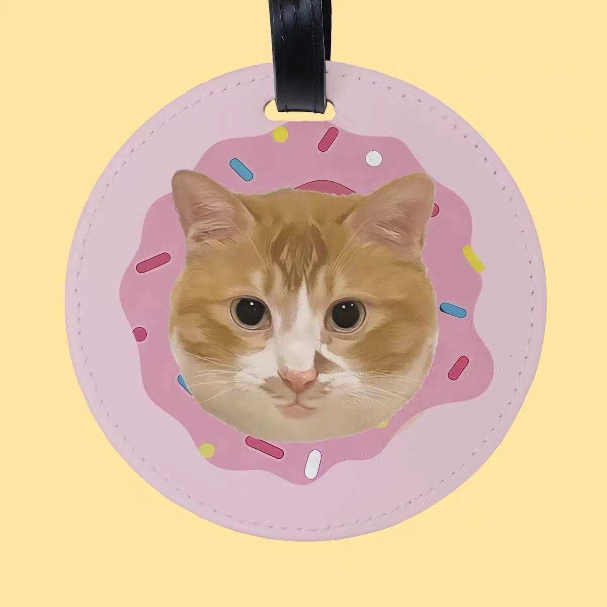Custom Pet Luggage Tag Travel Boarding Pass Cat Dog Accessory Gift Bag Charm Creative Gift Diy