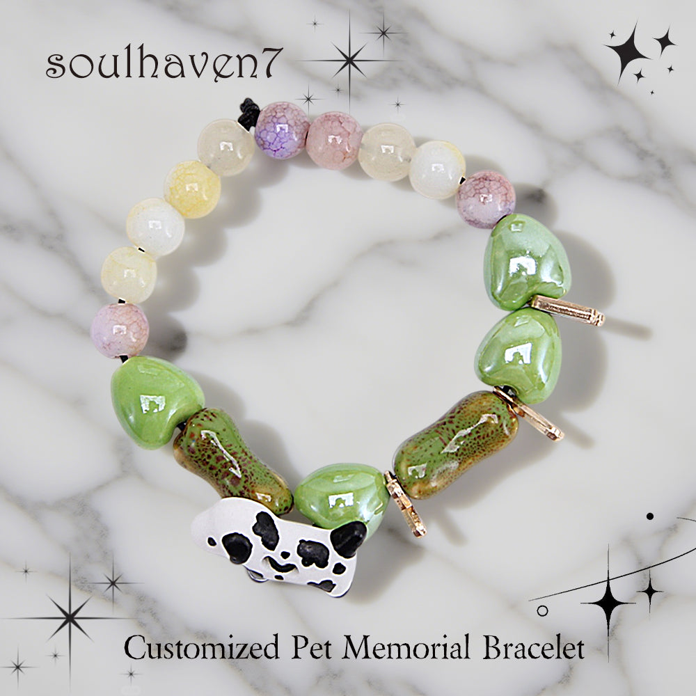 Personalized Pet Memorial Bracelet – Custom Animal Beads | Pet Loss Keepsake Gift