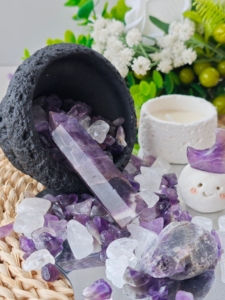 Amethyst Crystal Bonsai | Wealth Energy, Zen Garden Decor