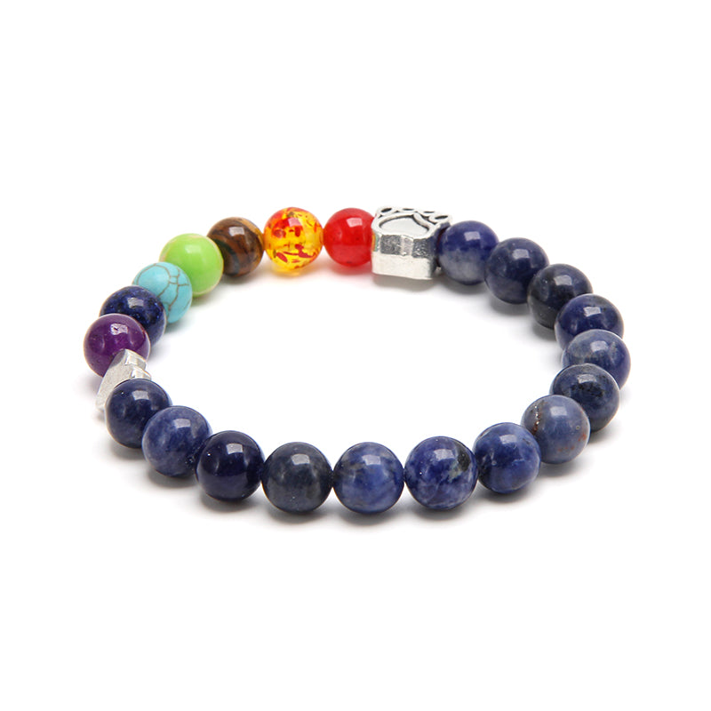 Natural Lava Bead Pet Memorial Bracelet — Rainbow Bridge Keepsake for Pet Loss Tribute