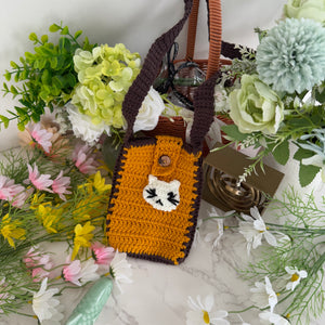 cute yellow and brown cat memory bag