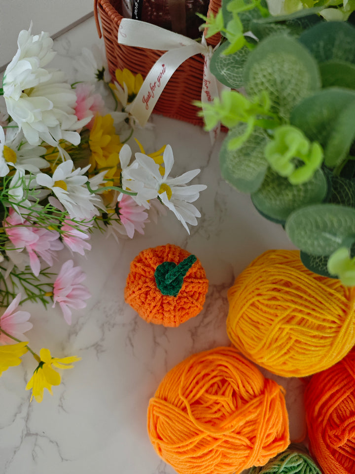 handmade pet memorial knitted pumpkin decoration