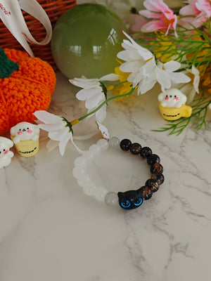 handmade Rainbow Bridge dog memorial bracelet