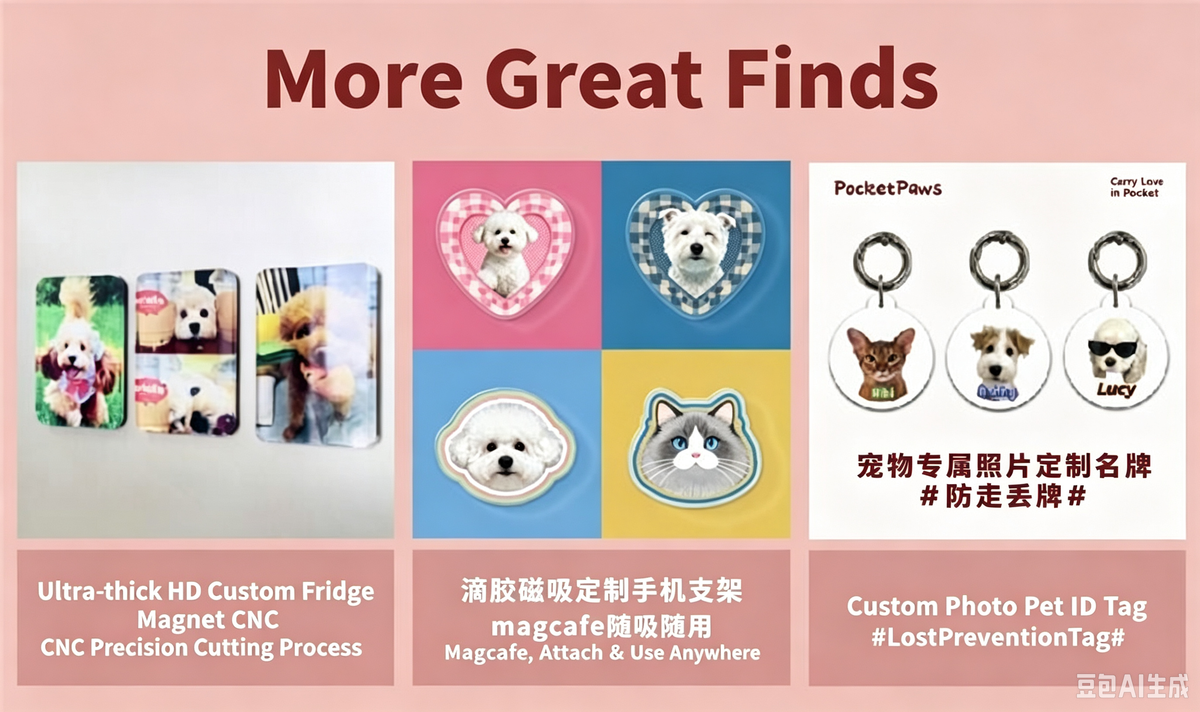 Personalized Photo Custom Acrylic Pet Tag DIY Dog Cat Name ID Tag Keychain Pet Bag Charm Custom Pet Gift For Dog Cat Owners