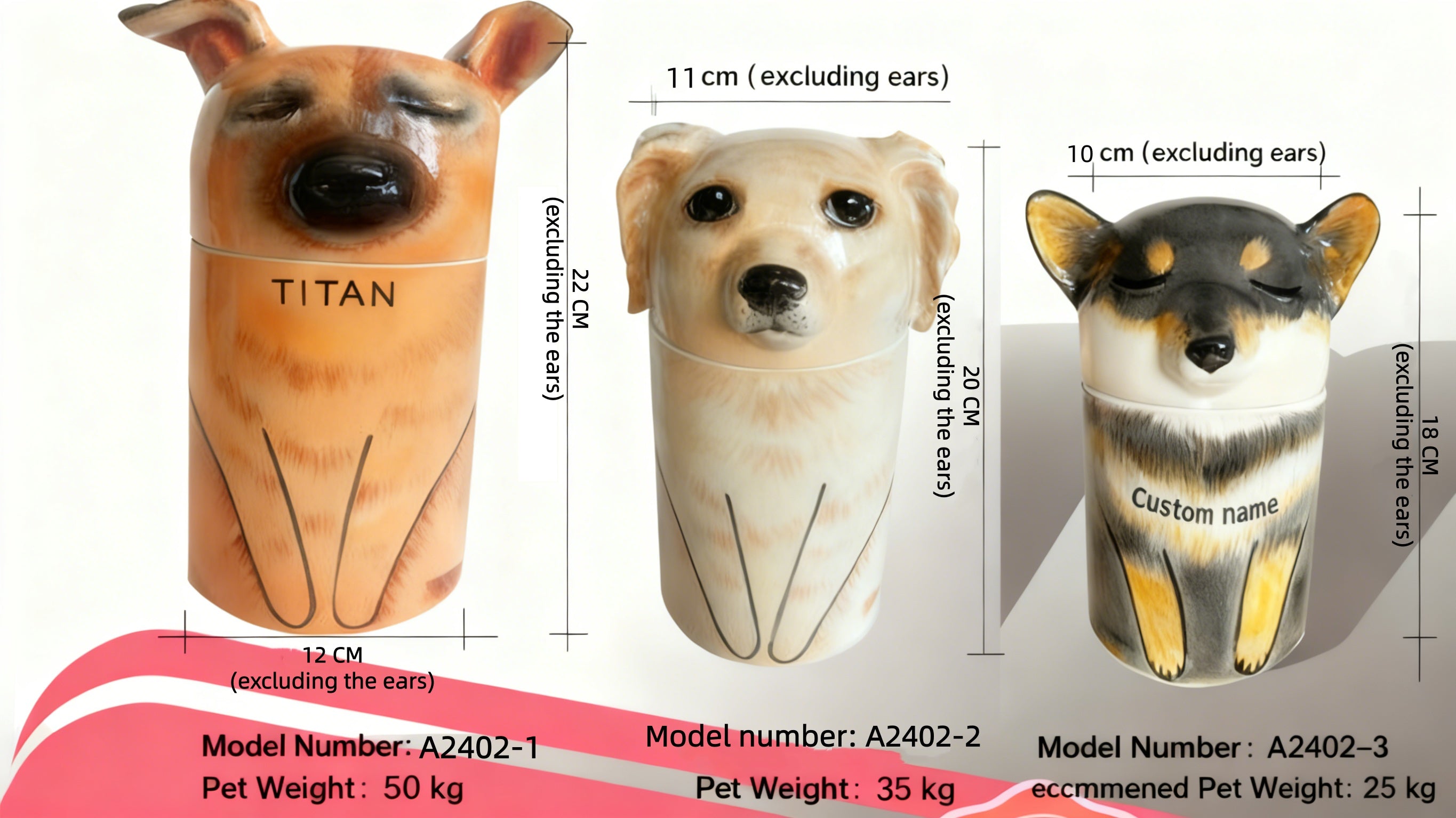 Made to Order: Custom Name + Animal Pattern Pet Urn (Semi-Spherical Cover) | Special Memory Multipurpose Memorial Box (Dog/Cat/Hamster & More)