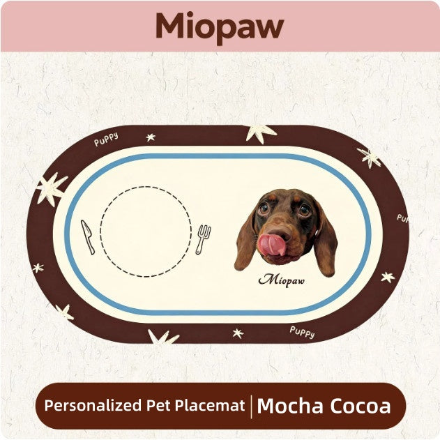 Original Custom Diatomaceous Earth Pet Placemat Personalized Photo With Dog Cat Pattern Custom Pet Keepsake Gift