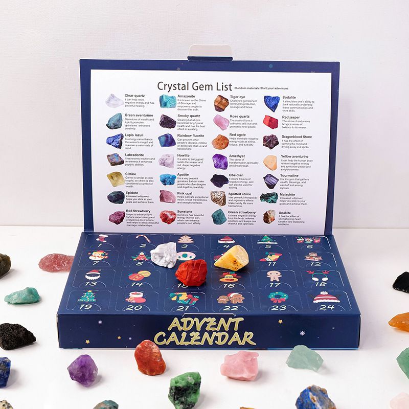 Kids Birthday Gift Crystal Blind Box Hole Punch Draw Toy Boys Girls Gemstone Rough Stone For Elementary Students