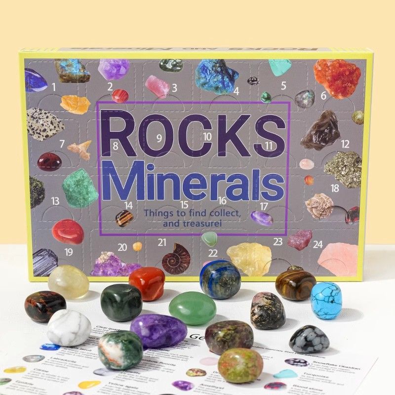 Kids Birthday Gift Crystal Blind Box Hole Punch Draw Toy Boys Girls Gemstone Rough Stone For Elementary Students