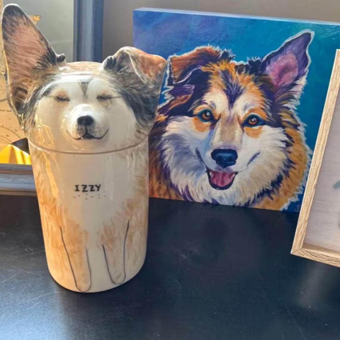 Made to Order: Custom Name + Animal Pattern Pet Urn (Semi-Spherical Cover) | Special Memory Multipurpose Memorial Box (Dog/Cat/Hamster & More)