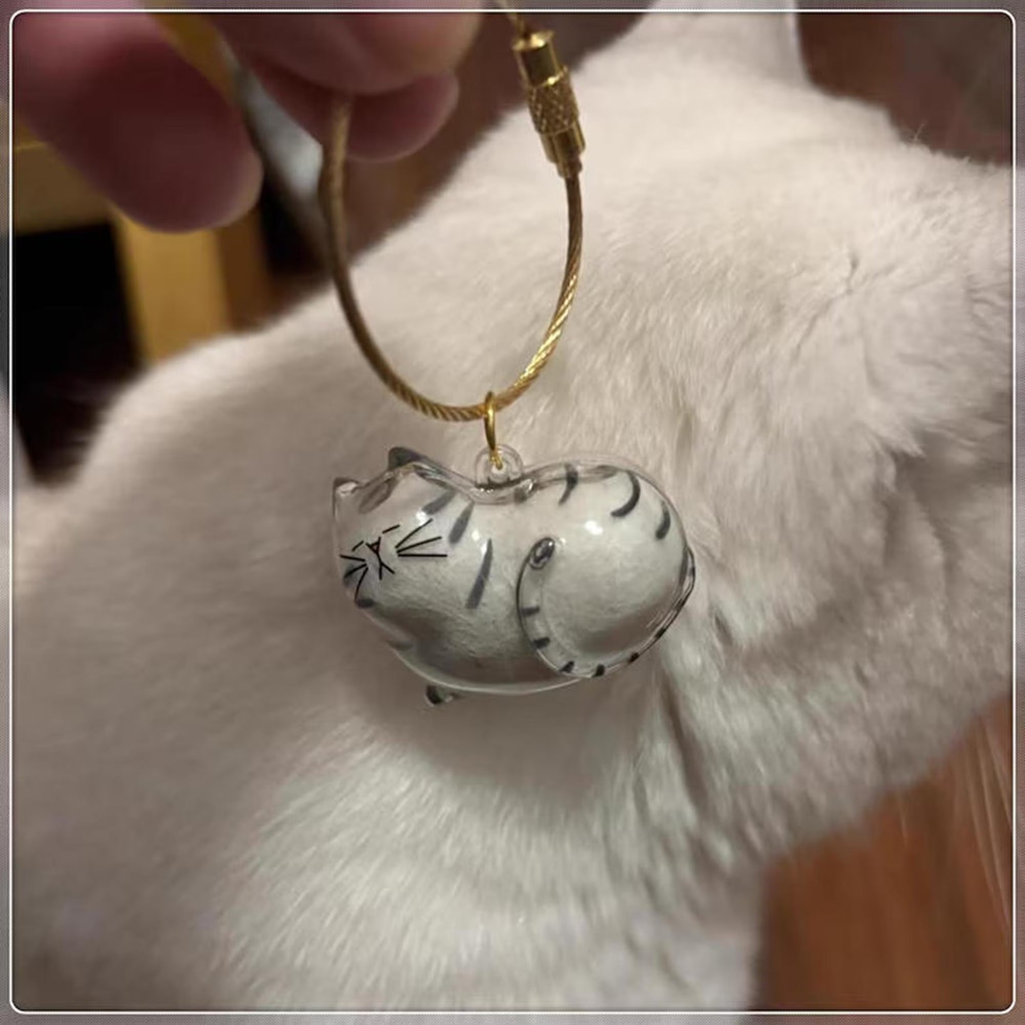 2PCS Cute Cat/Dog Fur Keepsake Keychain - Personalized Pet Hair Capsule